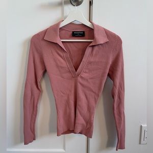 Mink pink lightweight pink sweater, size small